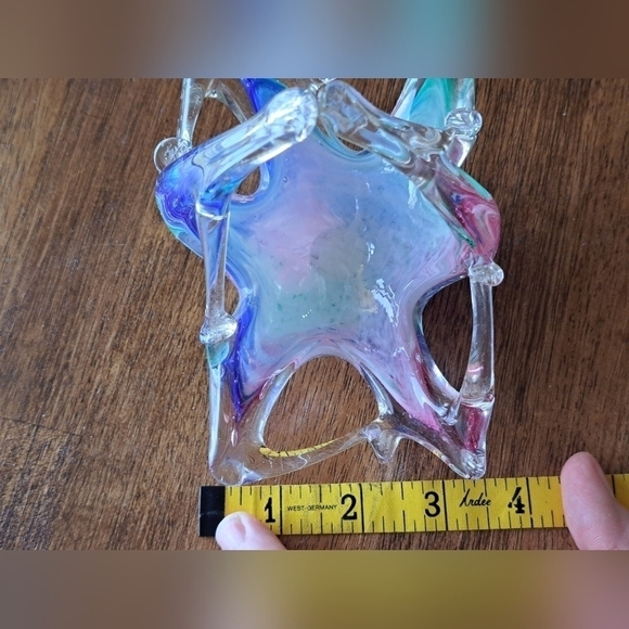 Vintage Italian Murono Lavorazione Arte Small Glass Art Dish Candy Dish Rare - Picture 12 of 12